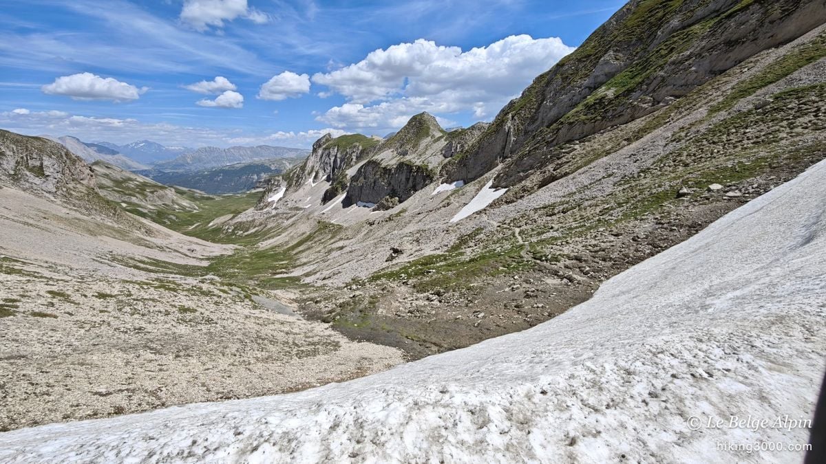 Snow still holding near the pass