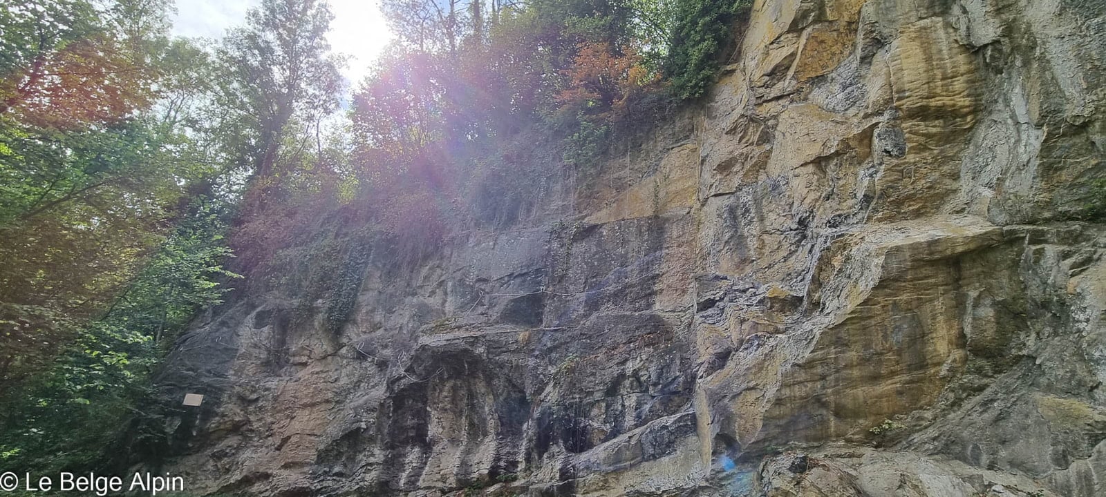 Via ferrata Le Fond des Cris, paroi emblématique du CAB en Belgique