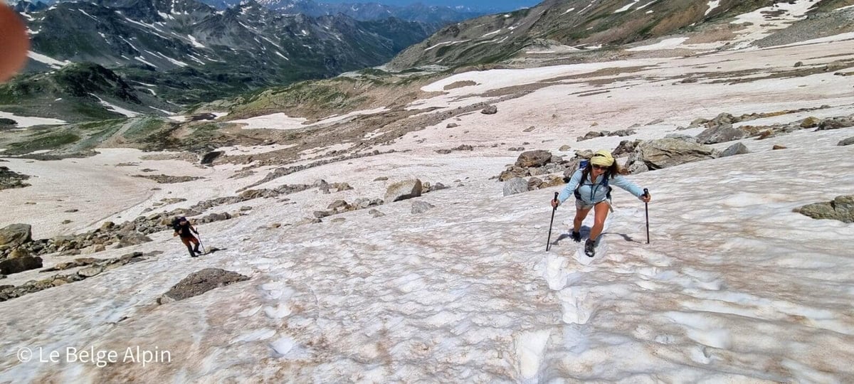 Dans la pente : bien planter les pieds, concentration maximale