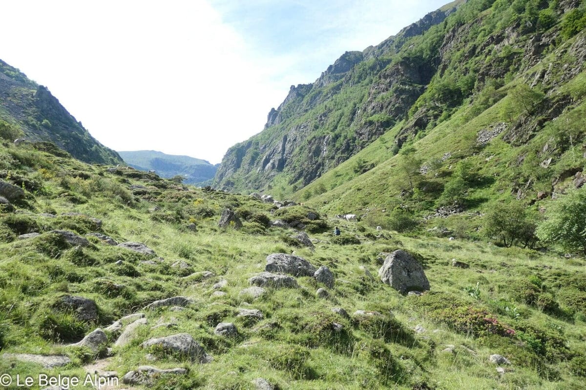 Vallée d'Arreau, sentier à peine marqué