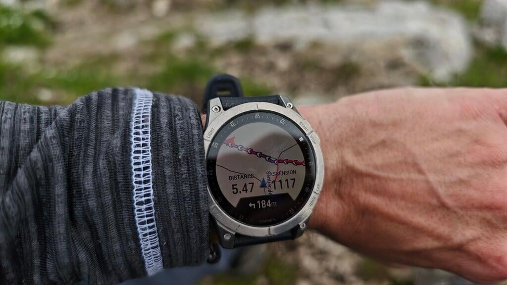 Garmin au sommet : 5,47 km, 1117 m D+ pour la seule montée